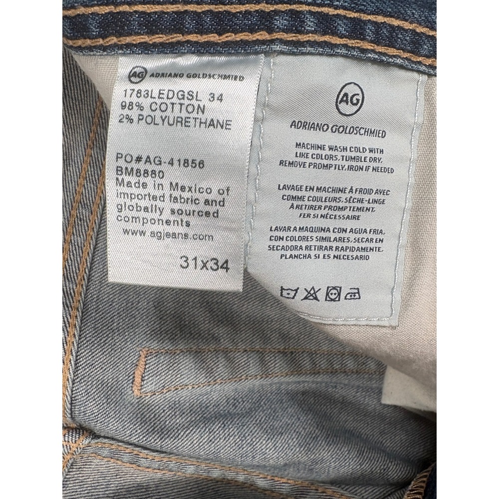 AG Adriano Goldschmied The Tellis Modern Slim Jeans Blue 31x34 1783LEDGSL - Picture 3 of 11